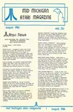 MID MICHIGAN ATARI MAGAZINE 1986 08