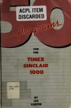 Fifty programs for the Timex-Sinclair 1000